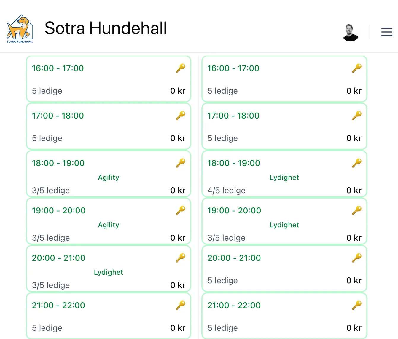 Medlemsbooking